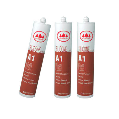 Colla di vetro sigillante acido di silicone grigio nero bianco trasparente UV resistente