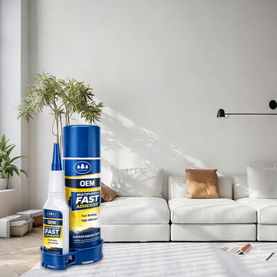 Colla Super Istantanea Cianoacrilato OEM Factory 400ml e Attivatore Spray 100g Colla Istantanea a Due Componenti