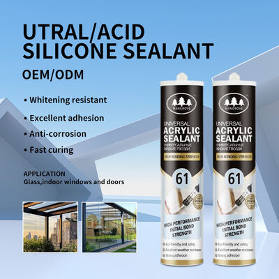 Campione Gratuito Senza Odore Resistente alla Muffa Sigillante per Bagno e Lavabo Adesivo Sigillante in Silicone Neutro
